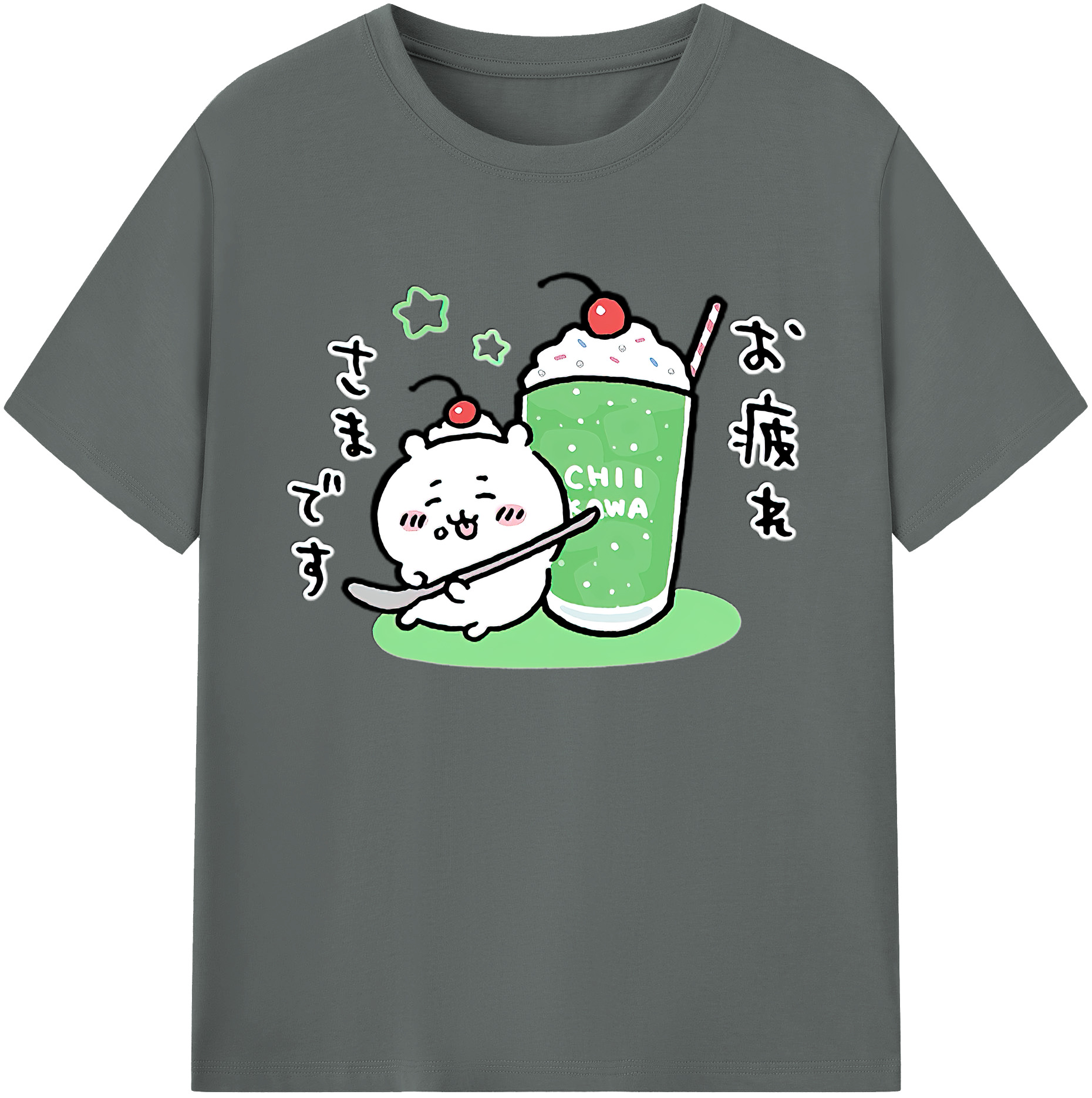 （画像用） ちいかわ ちいかわ Chii-kawa chiikawa 綿100％ メンズ半袖Tシャツ｜肌触りやわらか＆通気性